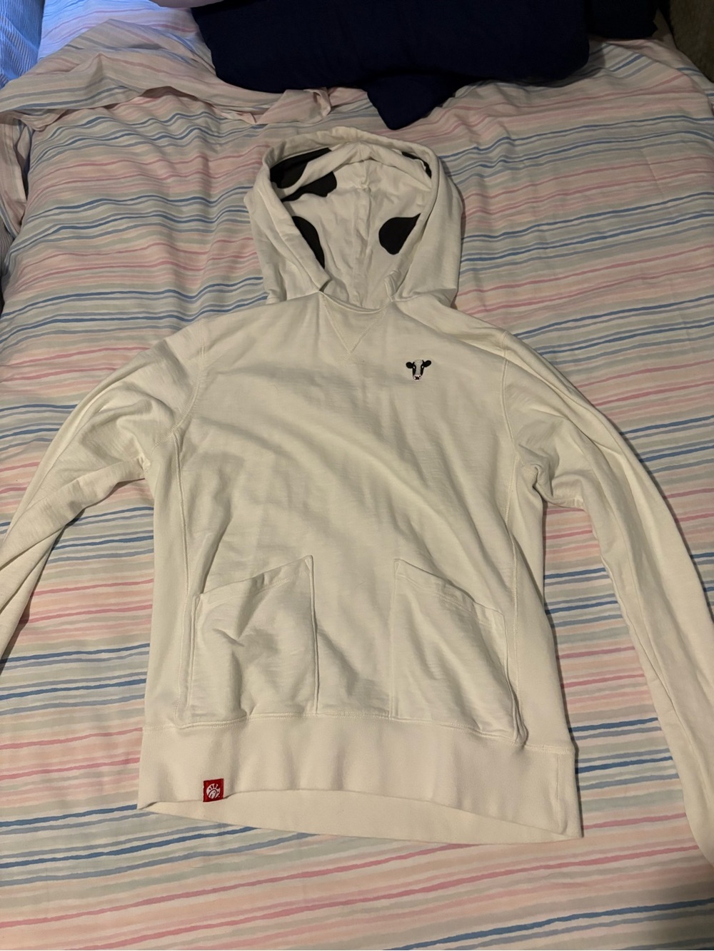 Chick Fila White Hooded Pullover Sweatshirt